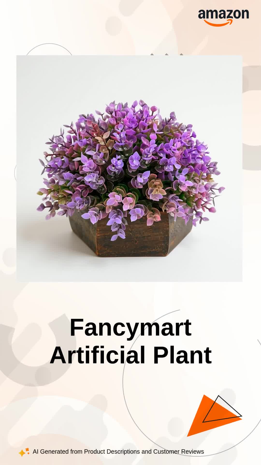 Buy fancymart Artificial Hackleberry Purple Plant in Wooden